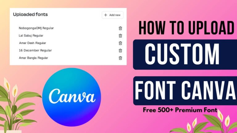 How to add custom font in Canva